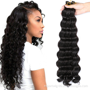 Factory Price 20 inch  Deep Wave Hair Synthetic Hair Extension Deep Wave Synthetic Hair Braid for Women